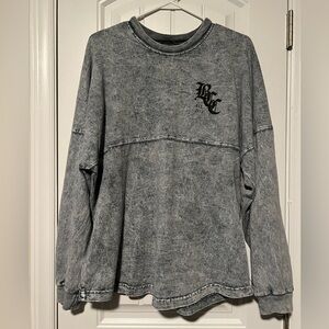 Black Craft Cult Gray Tie Dye Logo Long Sleeve Sweatshirt